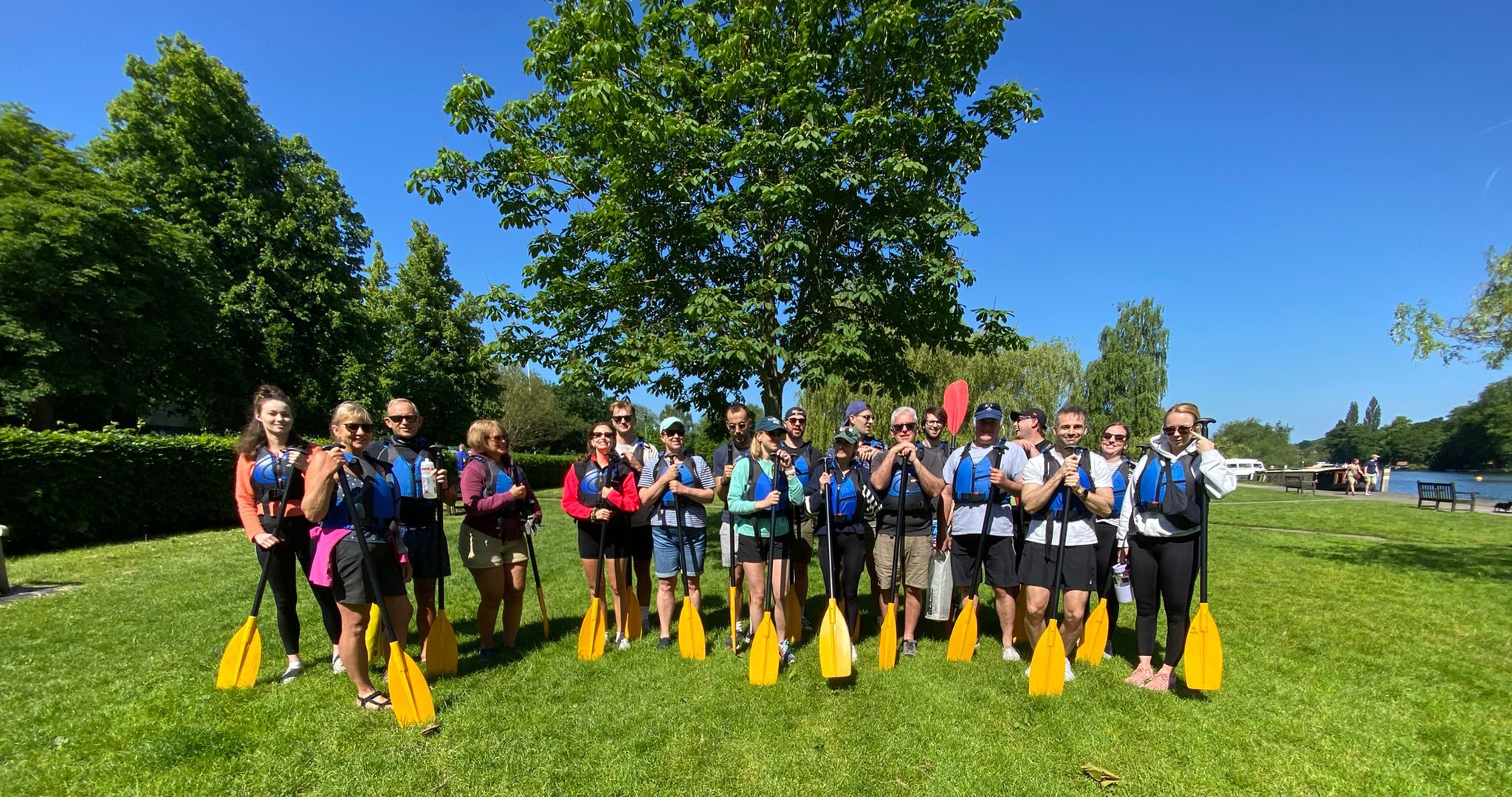 Work Group Ready to Paddle together